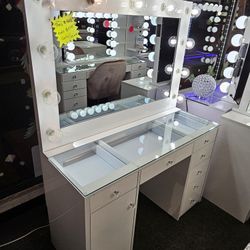 Brand New Vanity 7 Drawers & Door W/ XL Mirror $649 FREE LOCAL DELIVERY & SET UP