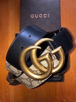 Men’s Gucci Belt Monogram Brown GG Leather Gucci Belt New 