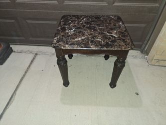 Marble Top Wooden Table