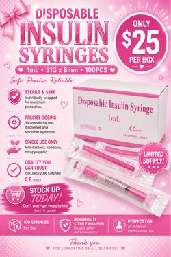 Pink syringes