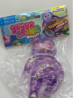 Orb Curiosities Sugar Swaps Glitter Giant Baby Squishy Toy Clear Purple Sparkle