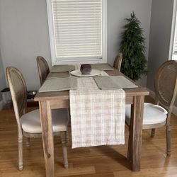 Extendable Dining Table And 4 Chairs
