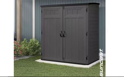 Suncast 5 ft. 10 in. W x 3 ft. 8 in. D x 6 ft. 5.5 in. H XL Plastic Resin Vertical Storage Shed