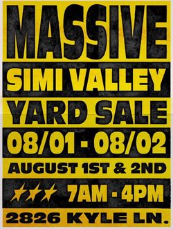 Massive Garage Sale this Sat 08/01 and 08/02