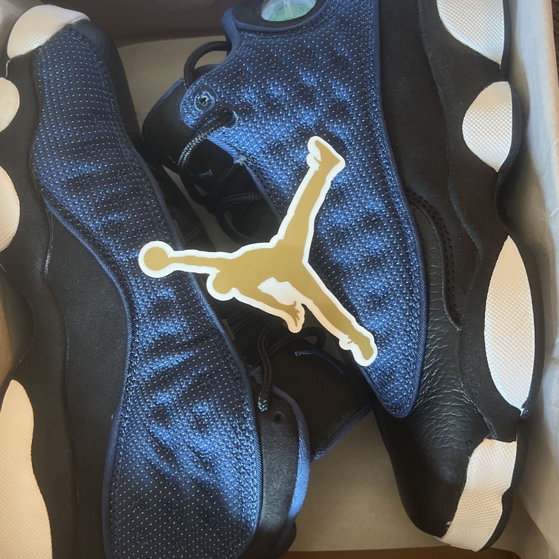 AIR JORDAN 13 RETRO (GS) NAVY/UNIVERSITY BLUE-BLACK MARINE/NOIR 