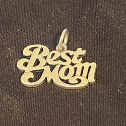 James Avery "Best Mom" Sterling Silver 925 Charm Uncut Loop $59 Retail