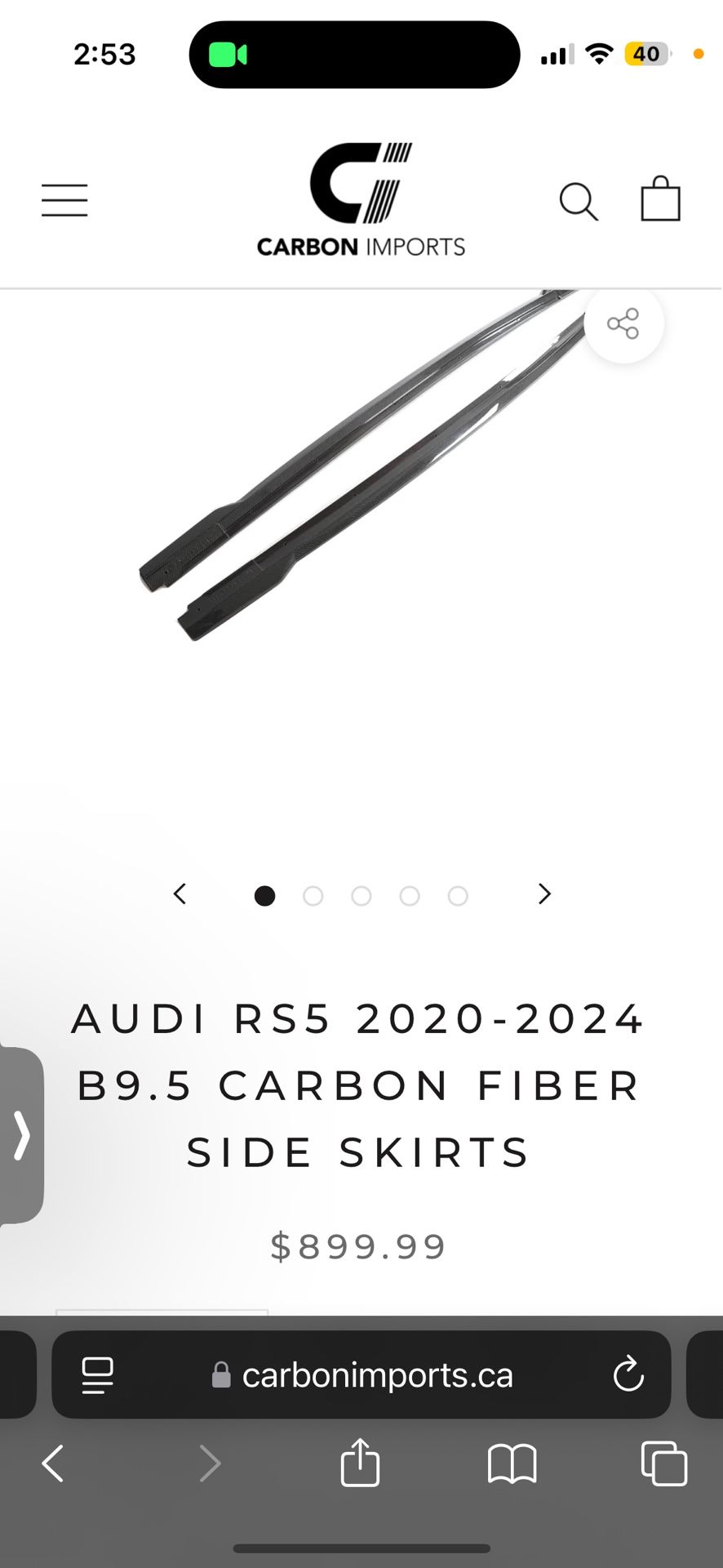 Audi Rs5 side skirts