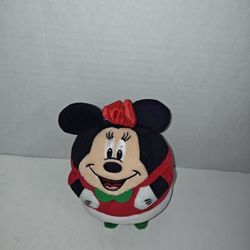Christmas Holiday Minnie Mouse Ty Beanie Ballz 5” Kids Plush Disney 2013
