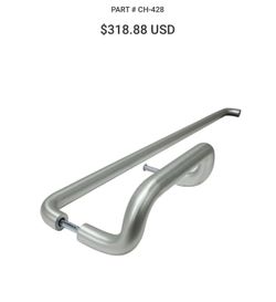 Stainless Steel commercial door handles.