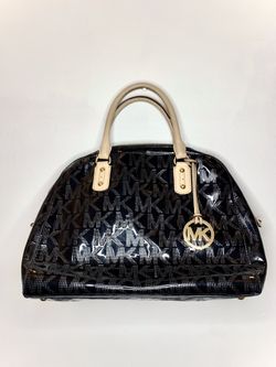 MICHAEL KORS MK JET SET BLACK MIRROR METALLIC BAG