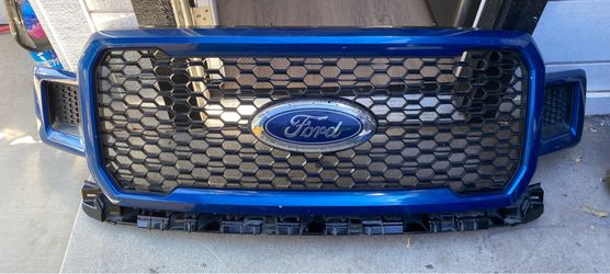 Velocity Blue Ford F-150 STX honeycomb grille assembly..
