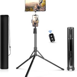 NEW UBeesize 67-in iPad Tripod Stand, Tablet Floor Stand with 360° Rotating iPad Mount and Phone Holder,Compatible with iPad, iPad Air, iPad Pro 