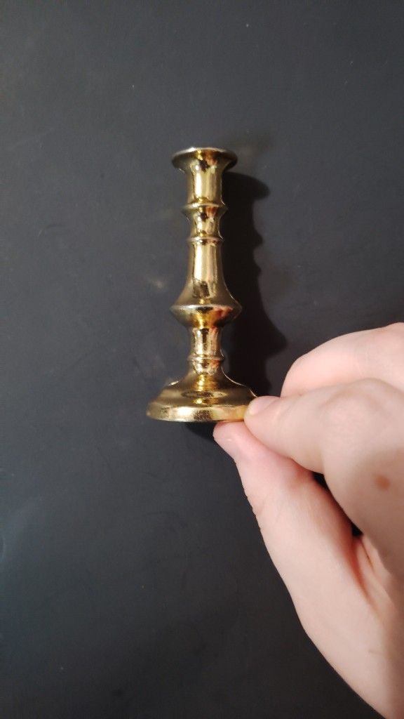 Mini Brass Vintage Candle Stick Holder