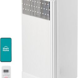 Midea 10,000 BTU ASHRAE (7,100 BTU SACC) Portable Air Conditioner, Smart Control, Cools up to 300 Sq. Ft., with Dehumidifier & Fan mode, Easy- to-use 
