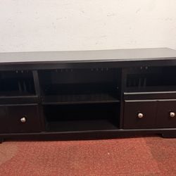 Black TV stand