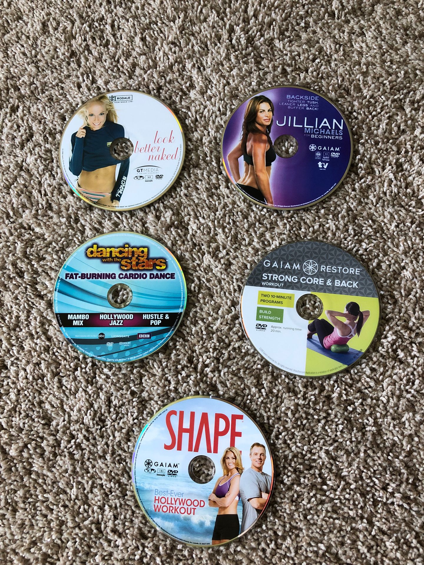 Exercise DVDs - 2 for $10 or whole bundle for $20