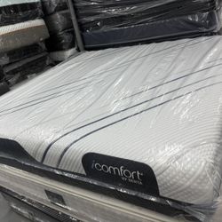 KING SIZE SERTA ICOMFORT HYBRID MATTRESS & BOX SPRINGS BED SET