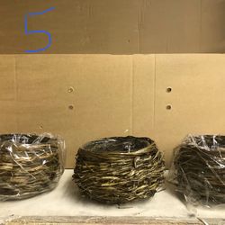 3 Birds Nest baskets/planters