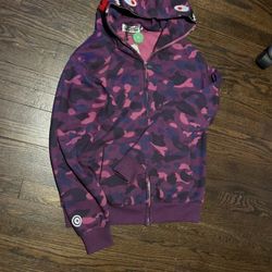 purple bape hoodie