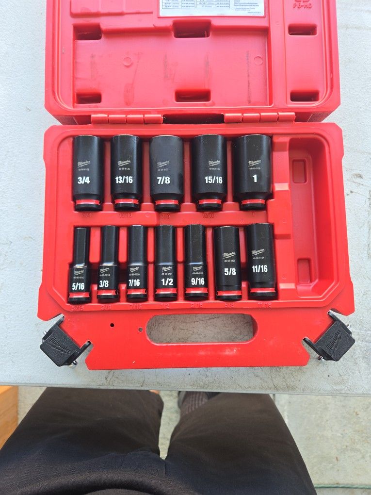Milwaukee 3/8 Drive Impact Sockets Kit