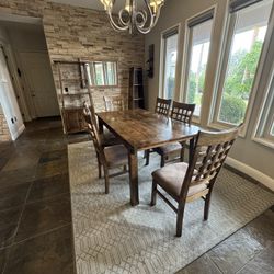 Kitchen Table With Chairs Optional Shelves and Run 