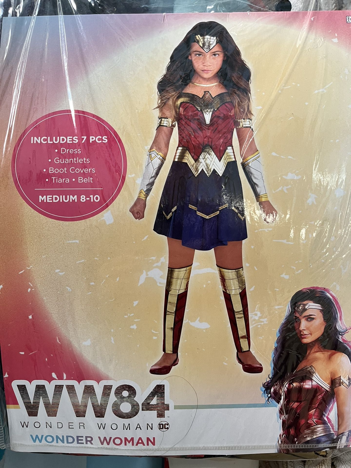 Wonder Woman Girls Costume In Excellent Cond Size Medium 8-10