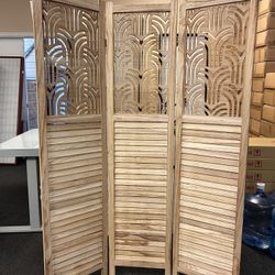 3 Panels Room Divider Shutter And Cutout  Style 