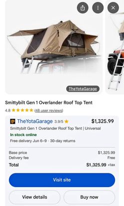 Smittybilt Gen 1 Overlander Roof Top Tent