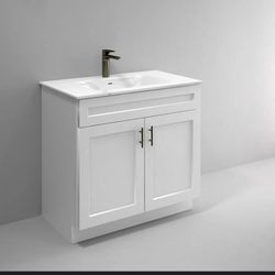 Vanity atelier 36'' Single Bathroom Vanity Base Cabinet in White Shaker