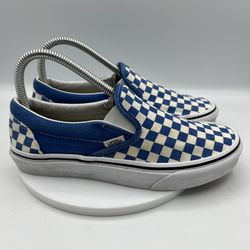 Vans Classic Slip-On Blue White Checkerboard Shoes Men’s 5.5 / Women’s 7