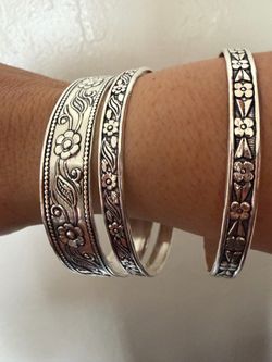 Silver plated bangles
