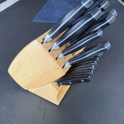 Kitchen Knife Set With Knife Block