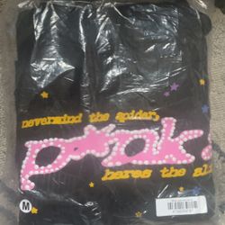 p⭐️nk sp5der hoodie black brand new