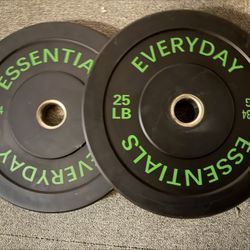 Pair of 25lb bumper plates