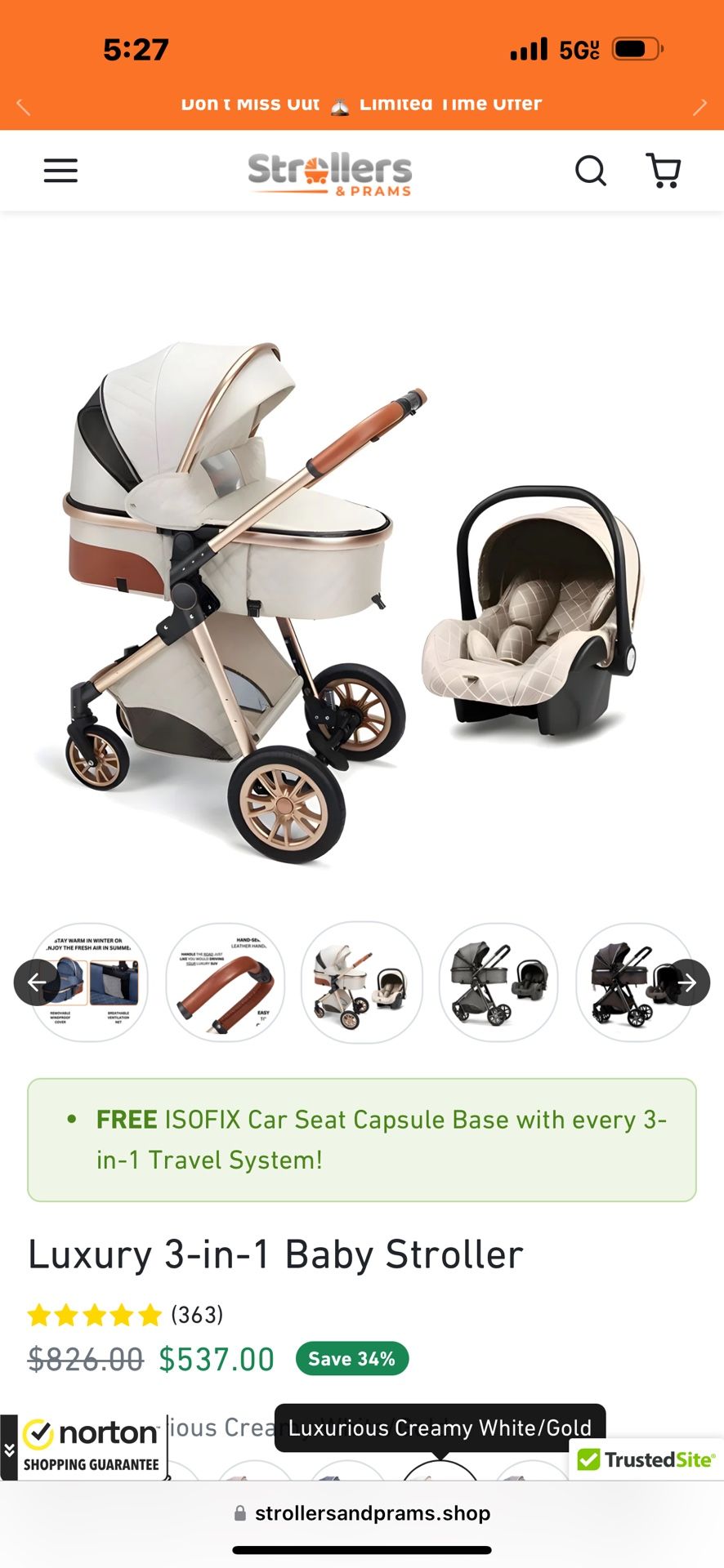 Baby Stroller With Car Seat