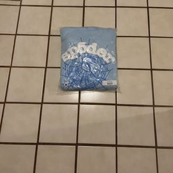 Blue Sp5der Hoodie Size Medium 