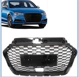 Front Bumper Grille for Audi A3 8V RS3 Style 2017-2020 W/ACC Hole