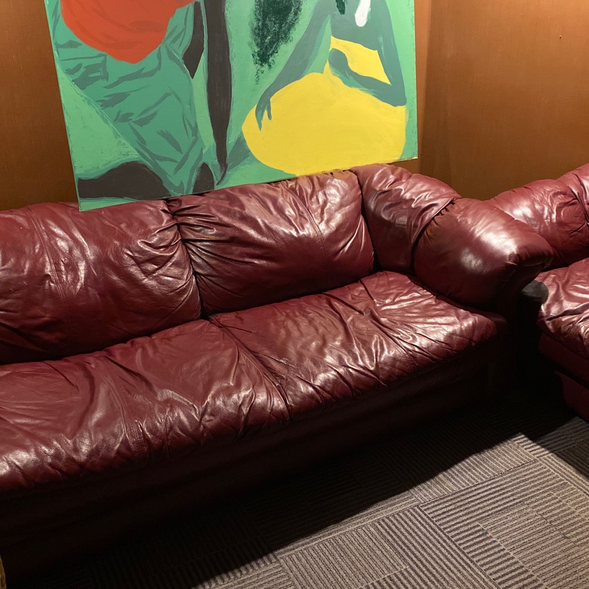 Red Leather Couches