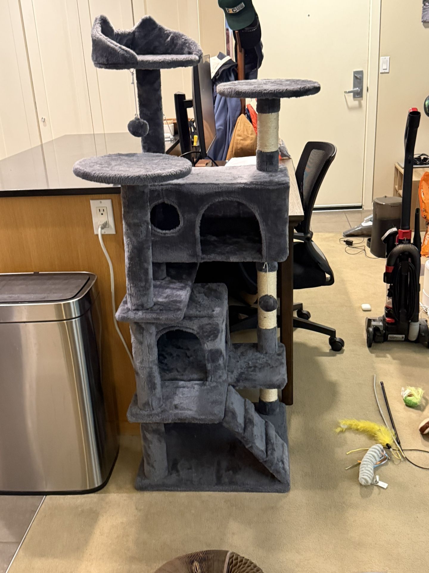 Various cat Items: Cat Petlibro Feeder, 54inch Cat Tower, Litter Box, Toys And More