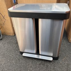 60L Dual Stainless Steel Trash Can