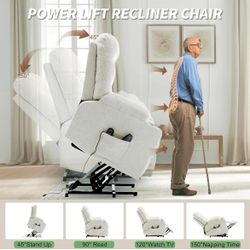 New-Korser Power Recliner Chair with Massage and Heating, Power Lift Recliner Chair, Electric Recliner with Remote Control and Cup Holders for Living 