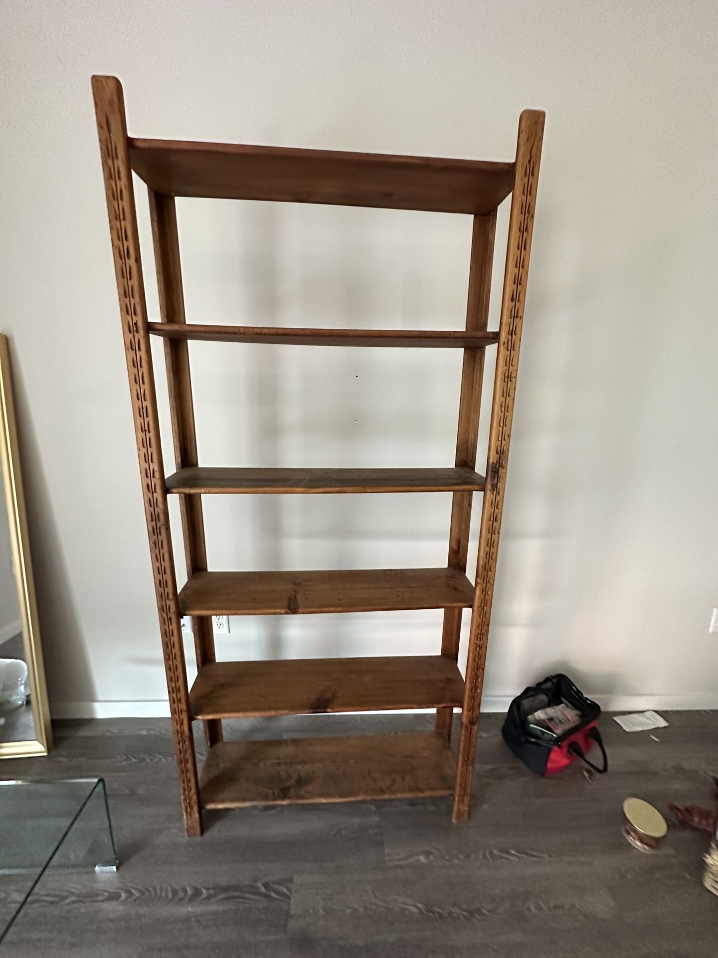 SOLID WOOD VINTAGE BOOKSHELF - MOVING SALE - OBO