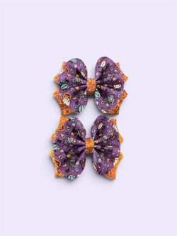 Halloween bows pigtails sets