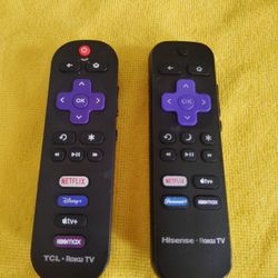 2 Roku  Remote Control. TCL Roku TV And Hisense Roku TV 