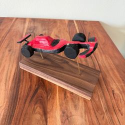 F1 Ferrari car inspired wood decor