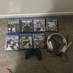 PS4 Games, Headset And Controller