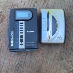 Vintage Sony Walkman Mega Bass + Sanyo BassXpander