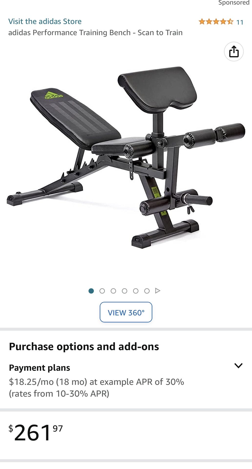 Weight Lifting Bench By Adidas