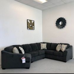 Dark Huge Sectional Couch Cuddler 🌟 Brand New 👍 Delivery Available 🚚 In Stock ✅