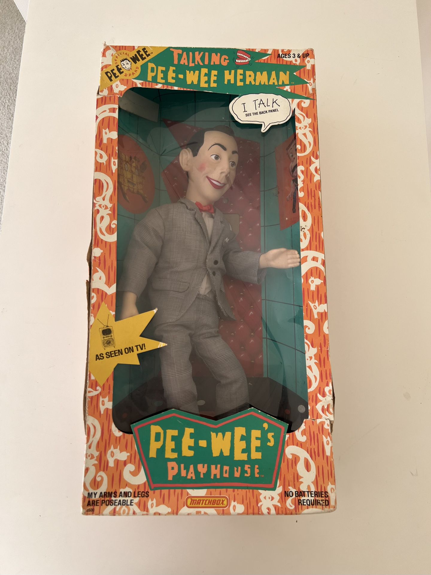 Pee-Wee Herman Pee-Wee's Playhouse doll made by Matchbox.